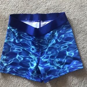 Blue tie dye spandex